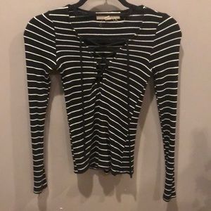 Black and white striped long sleeve from Urban